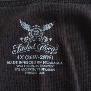 Faded Glory Tops - Faded Glory tank top, black, 4X Faded Glory Tops - Faded Glory tank top, black, 4X